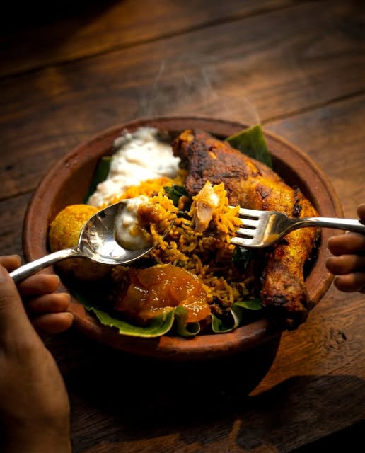 Traditional Biryani being prepared